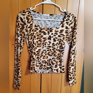 Super soft form fitting animal print top